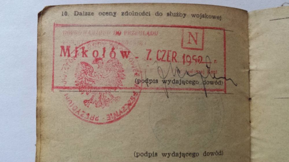 Unikat...Dowód Tożsamości Konia 1949 Mikołów Łaziska Pszczyna