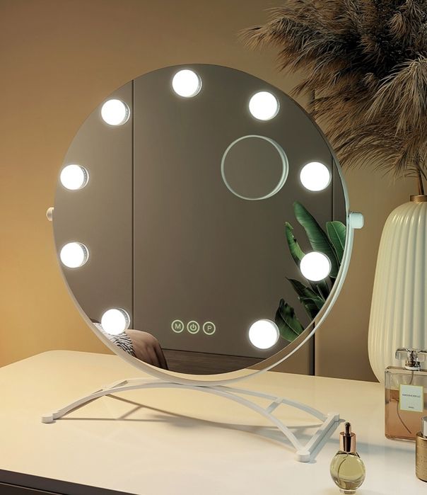 EMKE Espelho Giratório 3 luzes