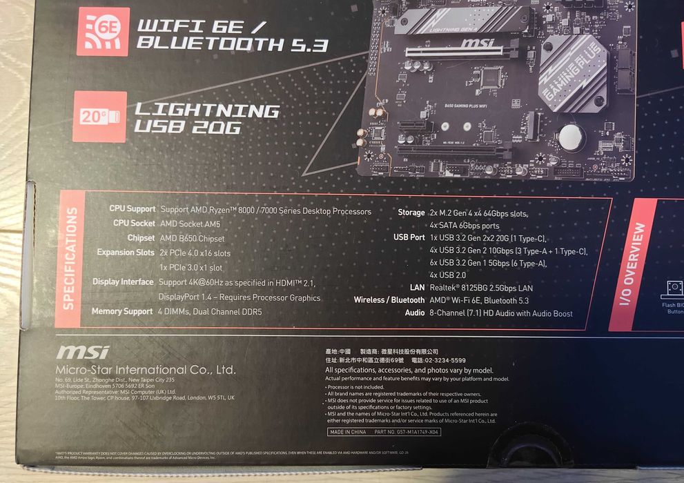 MSI B650m gaming plus wi fi