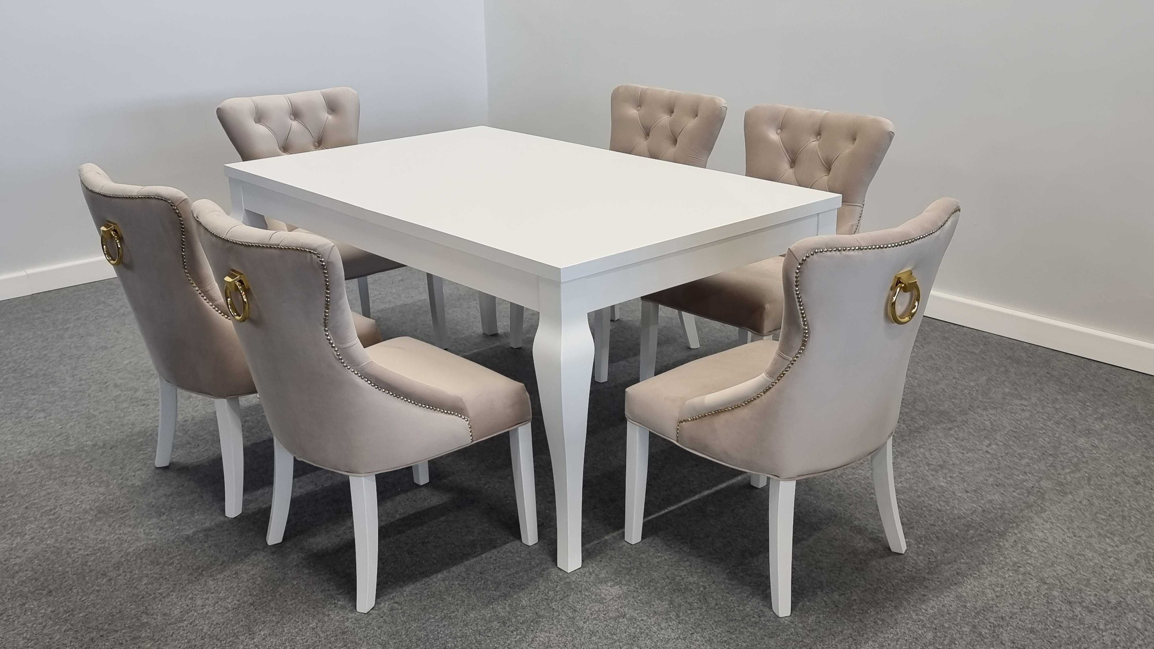 Krzesło wygodne glamour pikowane do salonu jadalni nowe Producent