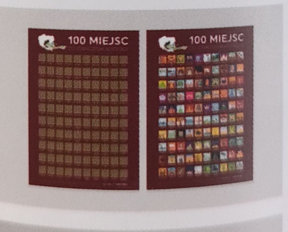 100 miejsc do zobaczenia Polska mapa zdrapka plakat