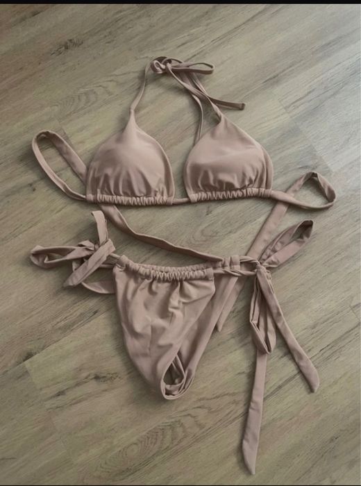 Strój kąpielowy beżowy, cielisty