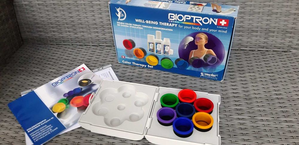 Koloroterapia Bioptron Zepter 7 filtrów szkieł