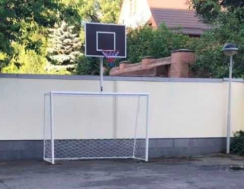 Ворота с баскетбольным щитом 3х2 гандбола и мини-футбола баскетбола