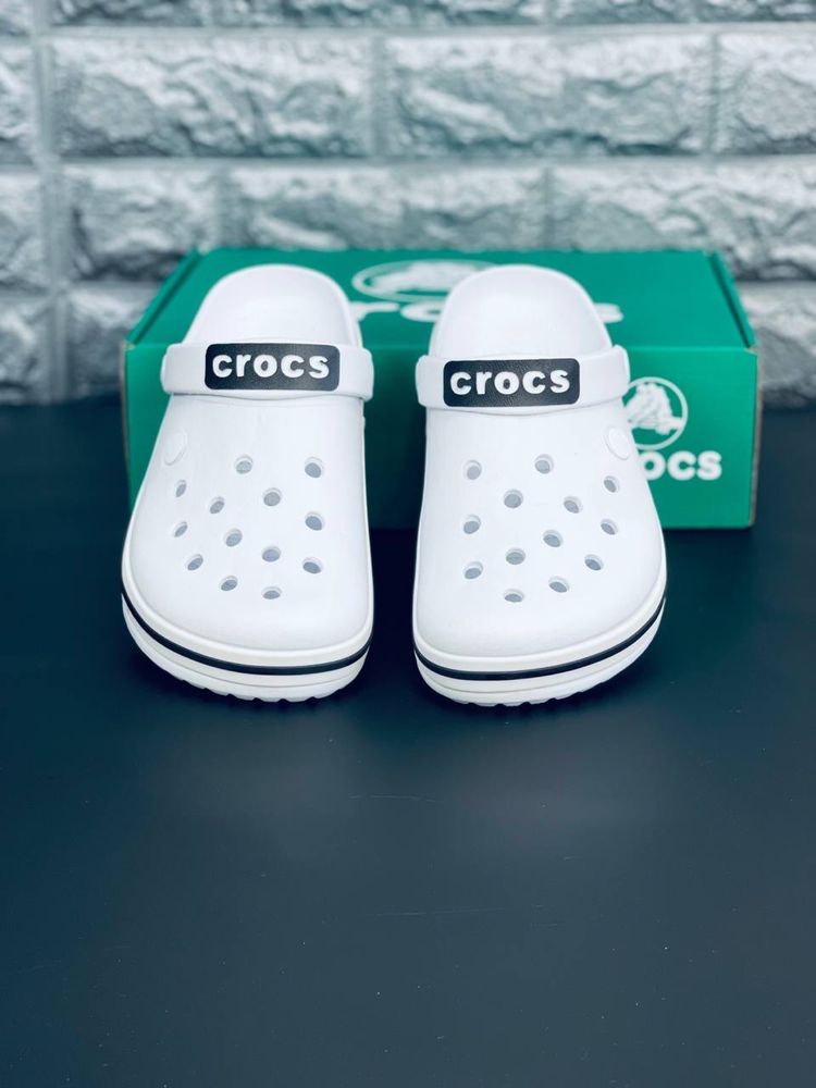 Шлепанцы Crocs женские белые шлепки сабо кроксы Новинка!