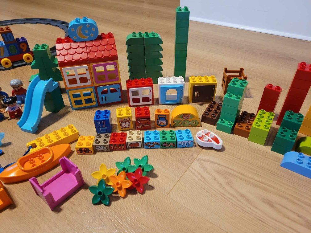 Lego Duplo duży zestaw zwierzątka pociąg
