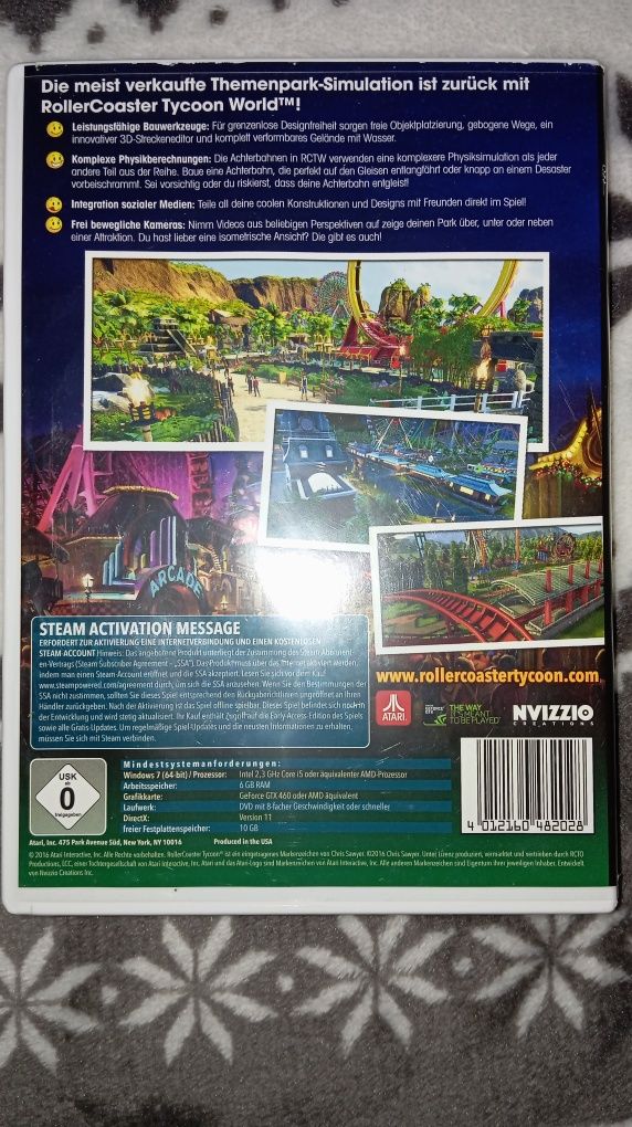 Gra na komputer RollerCoaster Tycoon world