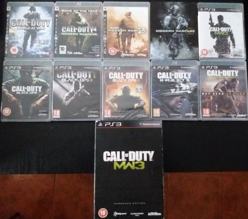 Jogos Call of Duty Playstation 2, 3 e 4, Nintendo Wii