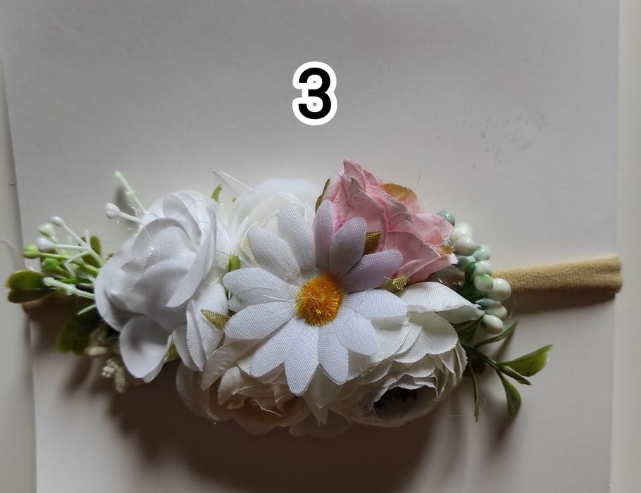 Nowa opaska niemowlęca kwiaty