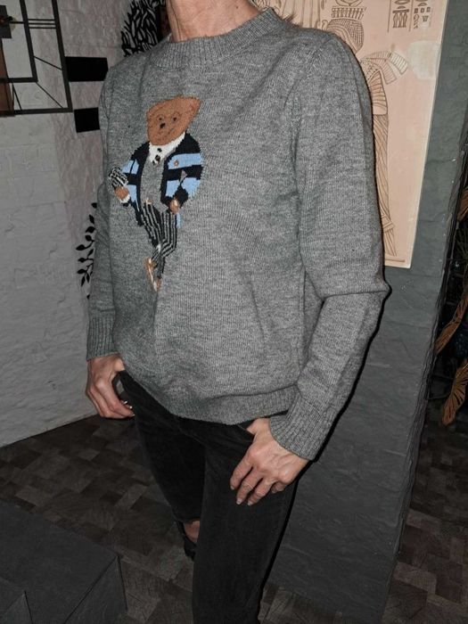 sweter damski ralph lauren bear miś rozmiar M