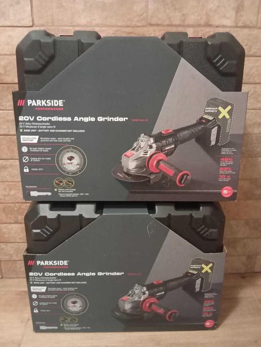 Акумуляторна шліфувальна болгарка PARKSIDE PERFORMANС  PWSAP 20-Li G7