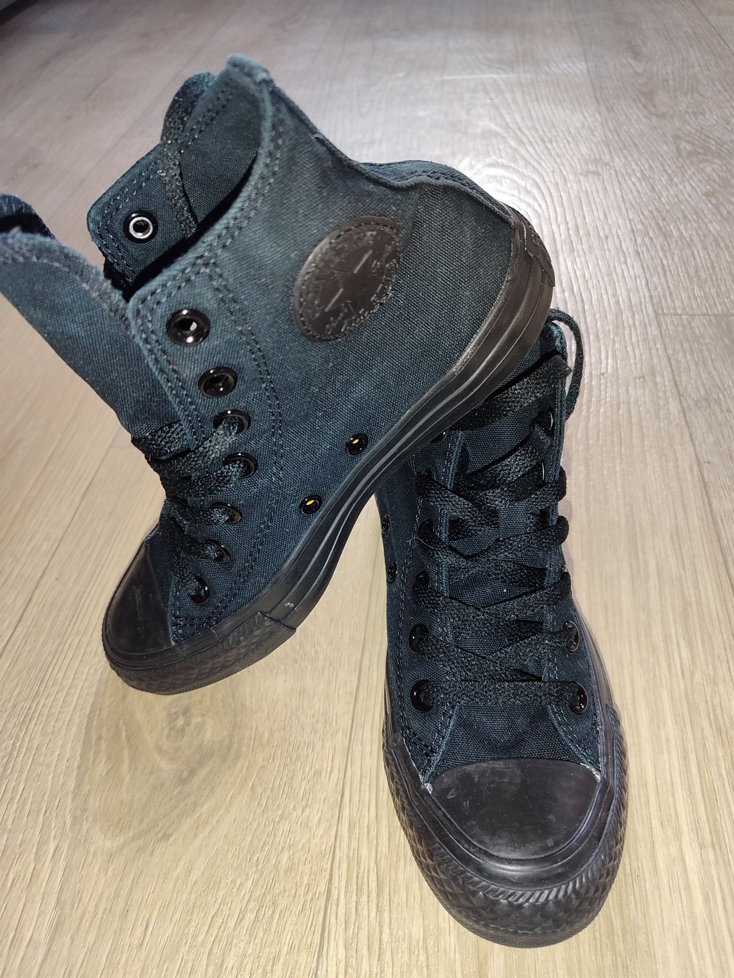 Кеды Converse All Star Black Monochrome высокие чорные