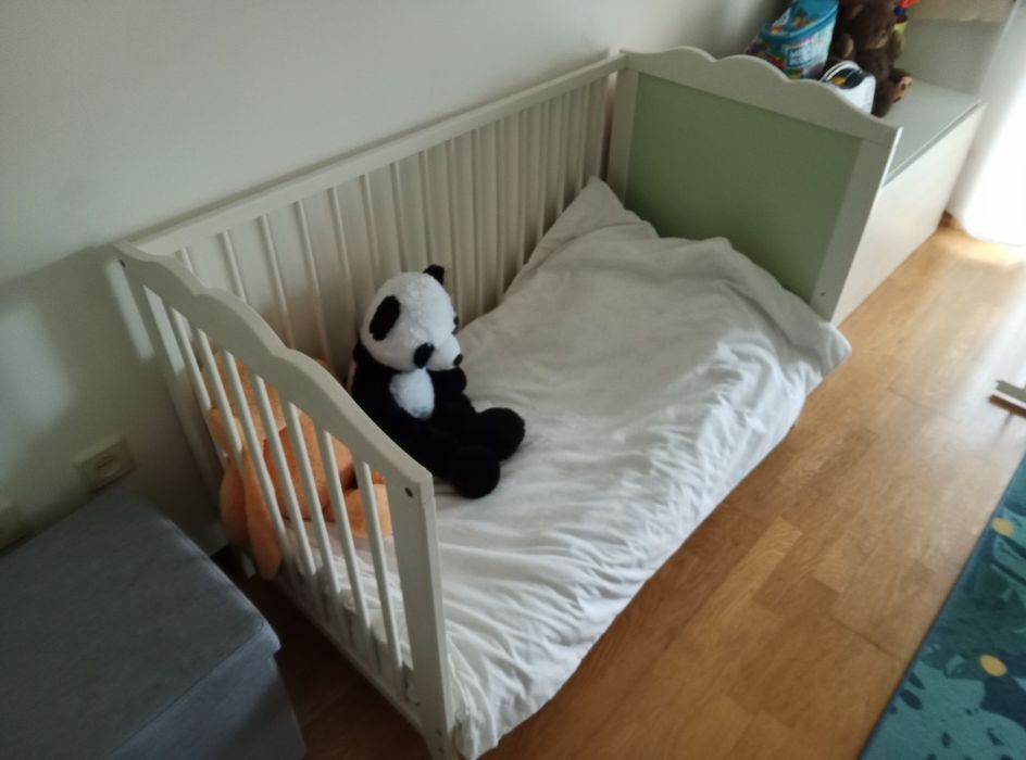 Berço lacado branco