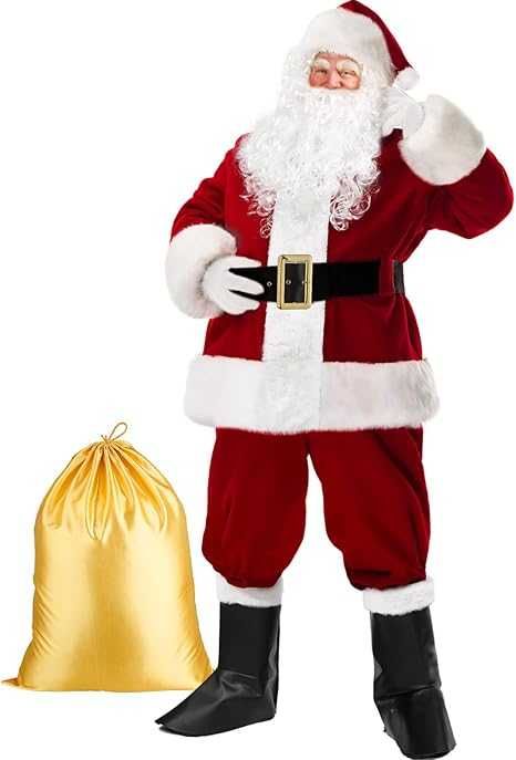 Strój Świętego Mikołaja GOTOWY ZESTAW GWIAZDORA NA ŚWIĘTA roz. XL Q562