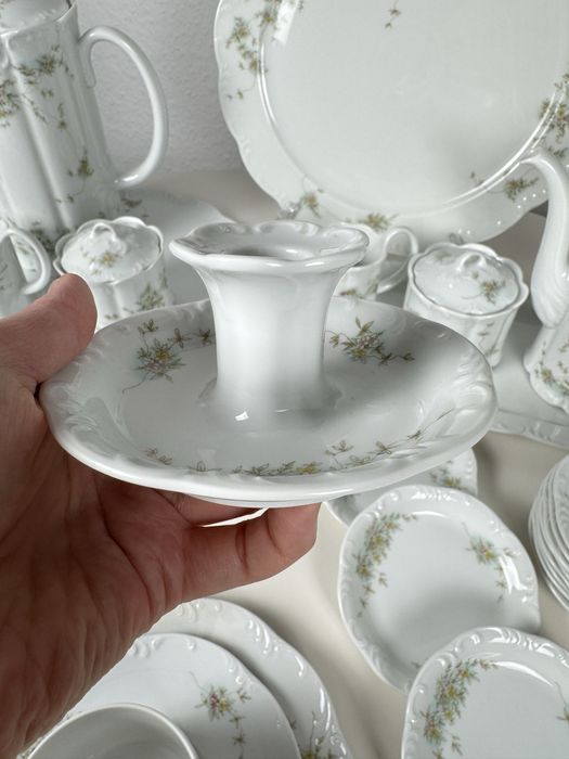 Duży serwis Rosenthal Monbijou Kwiaty - kawa herbata