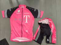 Komplet rowerowy Adidas Team Telekom Spodnie i Koszulka Rozmiar L