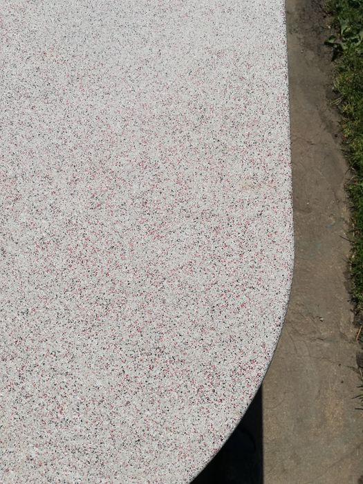 Stół balkonowy na zewnątrz konglomerat metal drewno