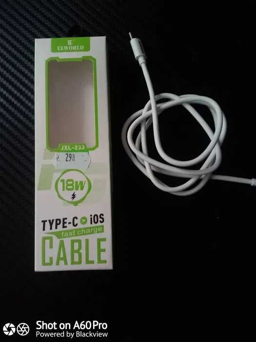 Kabel USB typu lightning i typu C 18W iPhone jakość premium