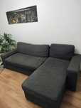 IKEA Vilasund Szary narożnik rozkładany szara kanapa sofa z szezlongie