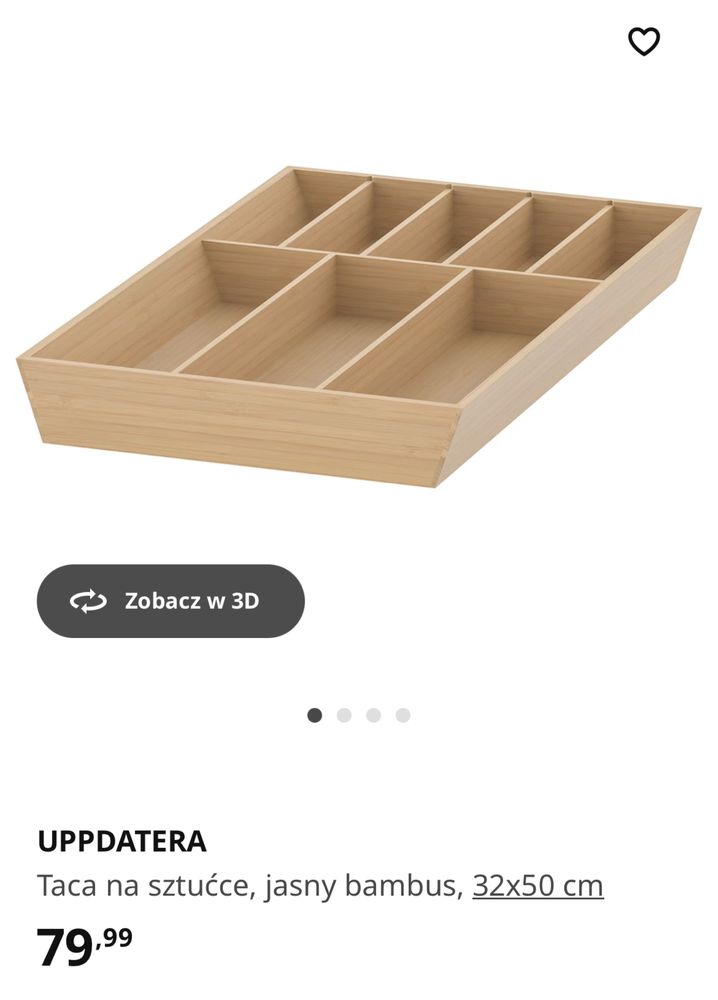Wkład bambusowy na sztućce IKEA