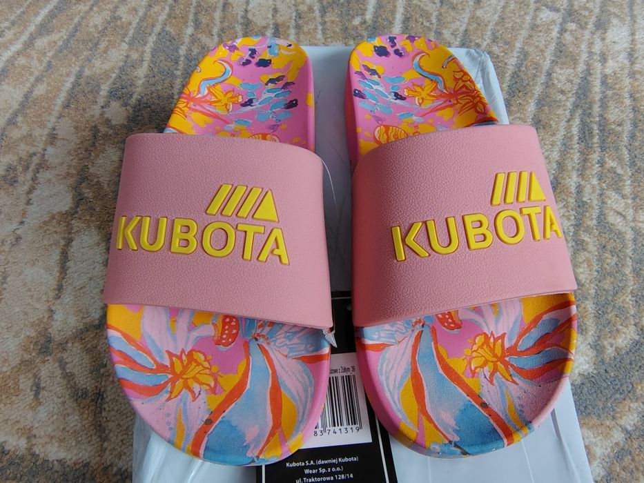 Nowe Klapki basenowe Kubota, rozm. 39