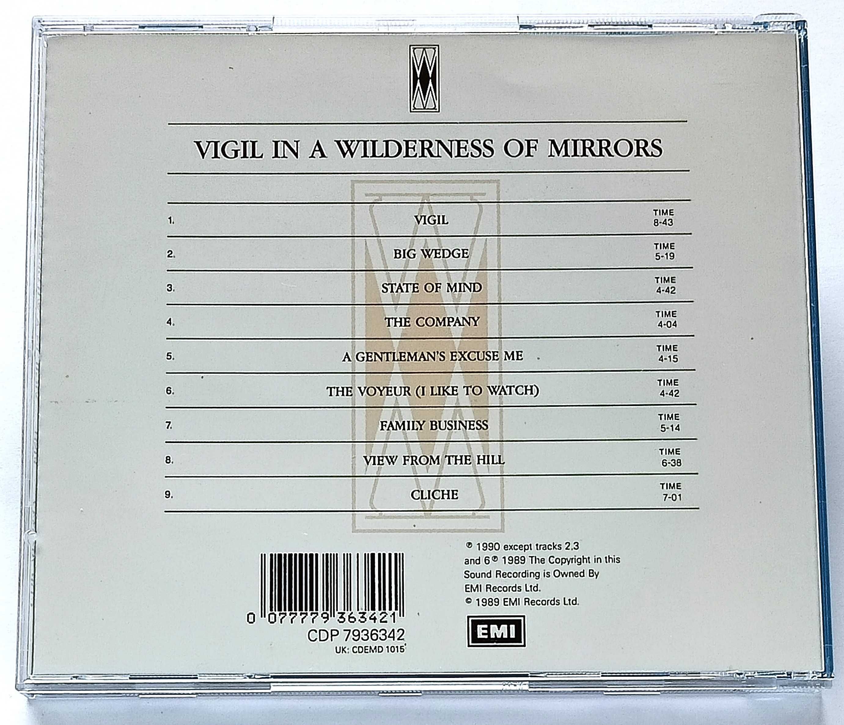 Fish – Vigil In A Wilderness of Mirrors CD 1990, stare wydanie !