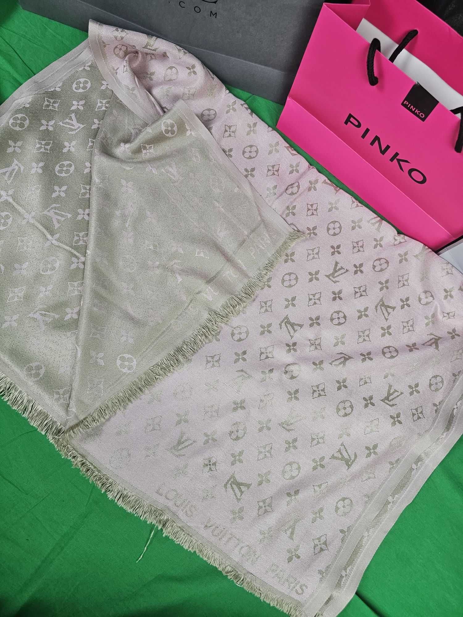 Szalik chusta Gucci nowość logowane Louis Vuitton LV bawelna unisex