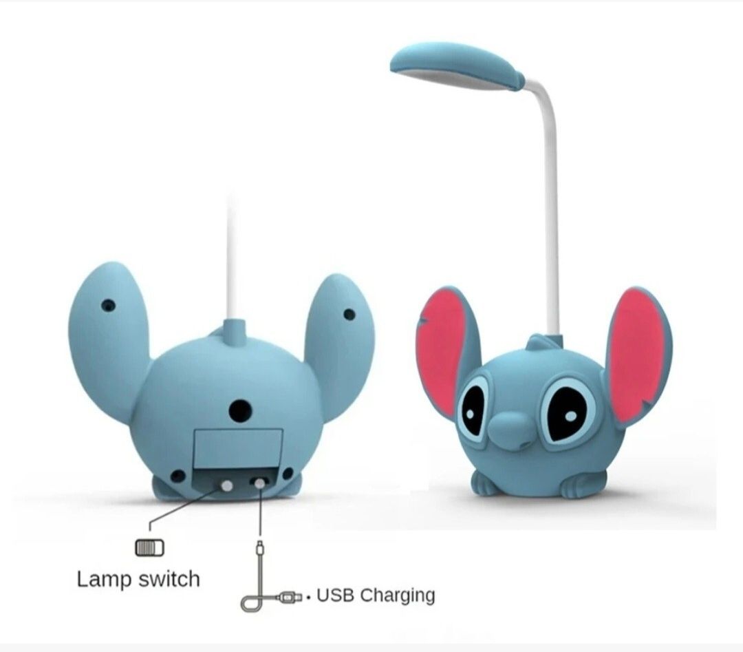 Lampka biurkowa stitch disney niebieska