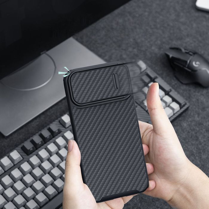 Etui Nillkin Synthetic Fiber S Case iPhone 14 Plus z Osłoną na Aparat