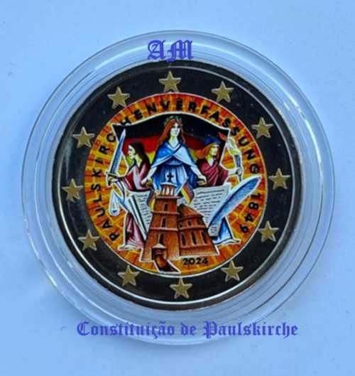 Moedas Euro coloridas de  2€