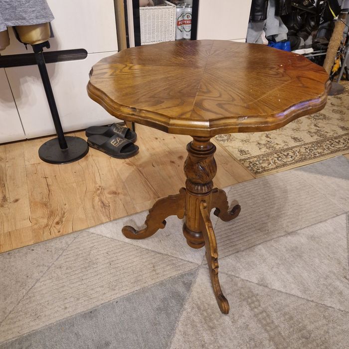 Stolik okrągły kawowy vintage prl