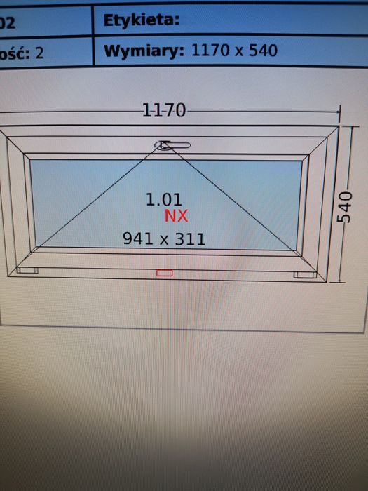 Okna pcv białe nowe od ręki