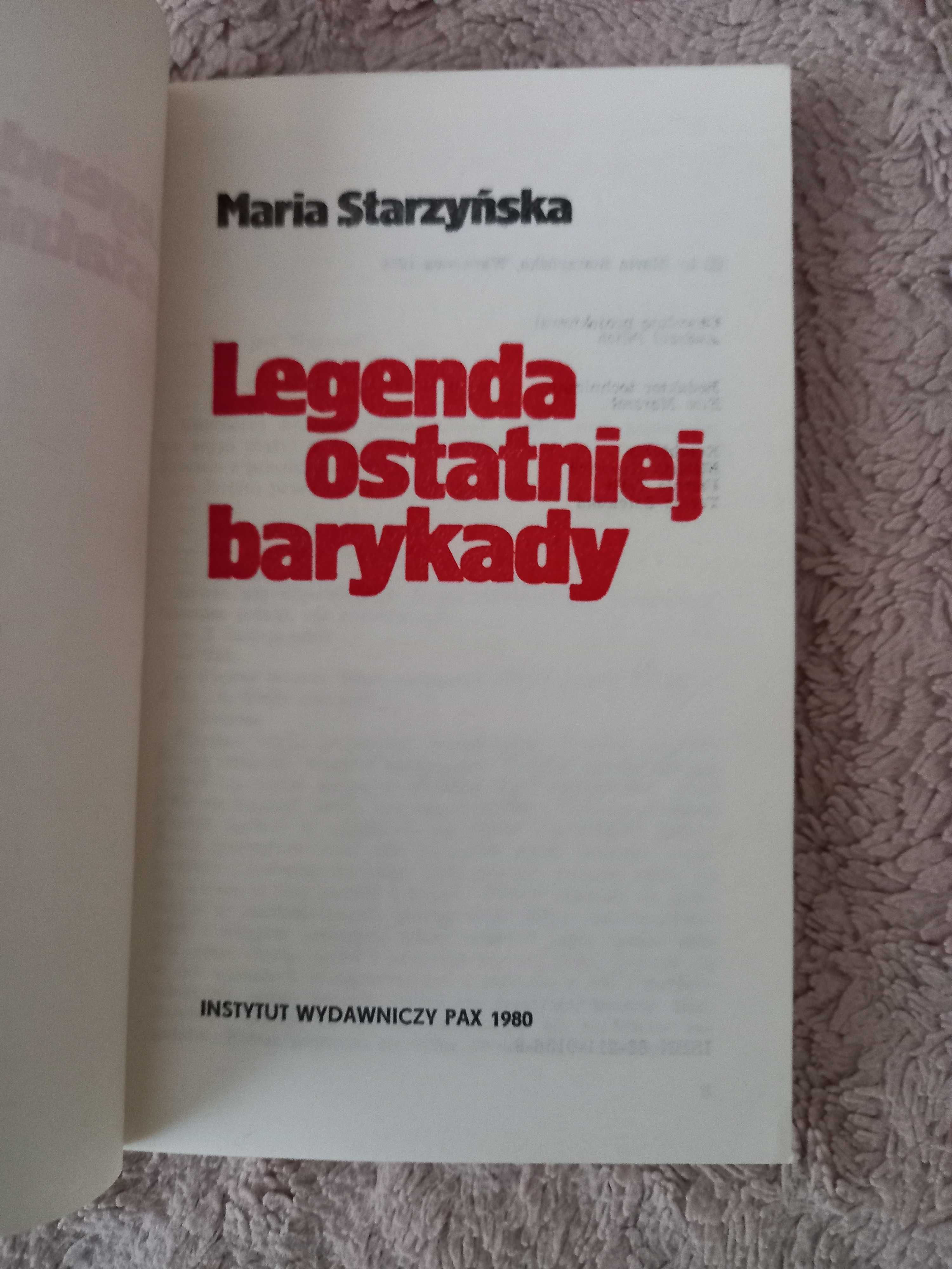 "Legenda ostatniej barykady", Maria Starzyńska