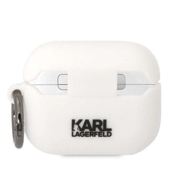 Etui na AirPods Pro Karl Lagerfeld Choupette 3D Silicone White