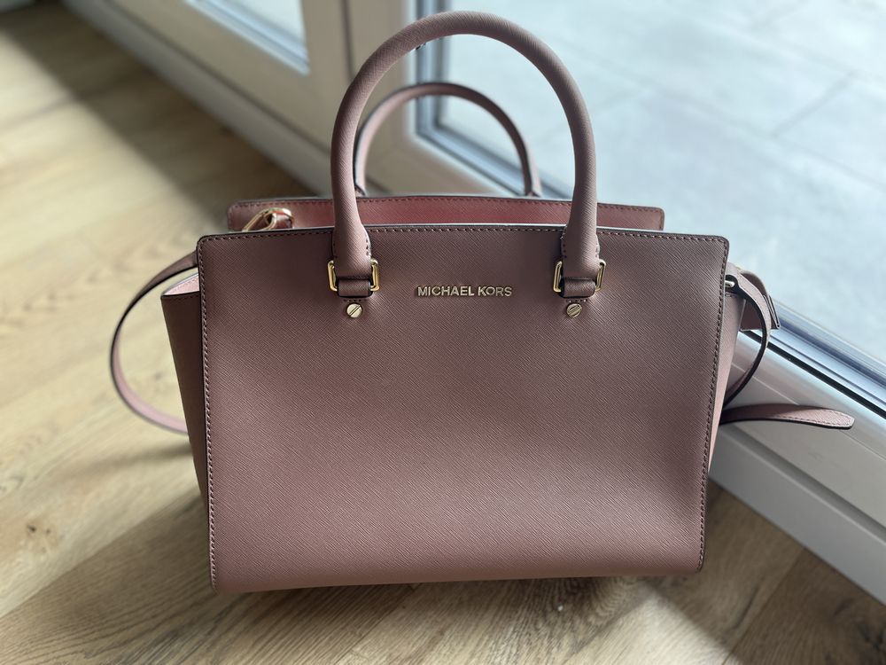 Torebka selma listonoszka michael kors dusty pink