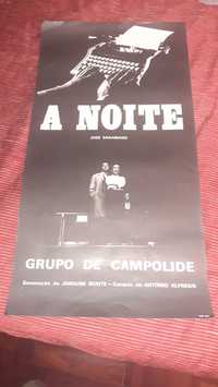 Cartaz José Saramago peça A Noite de 1979