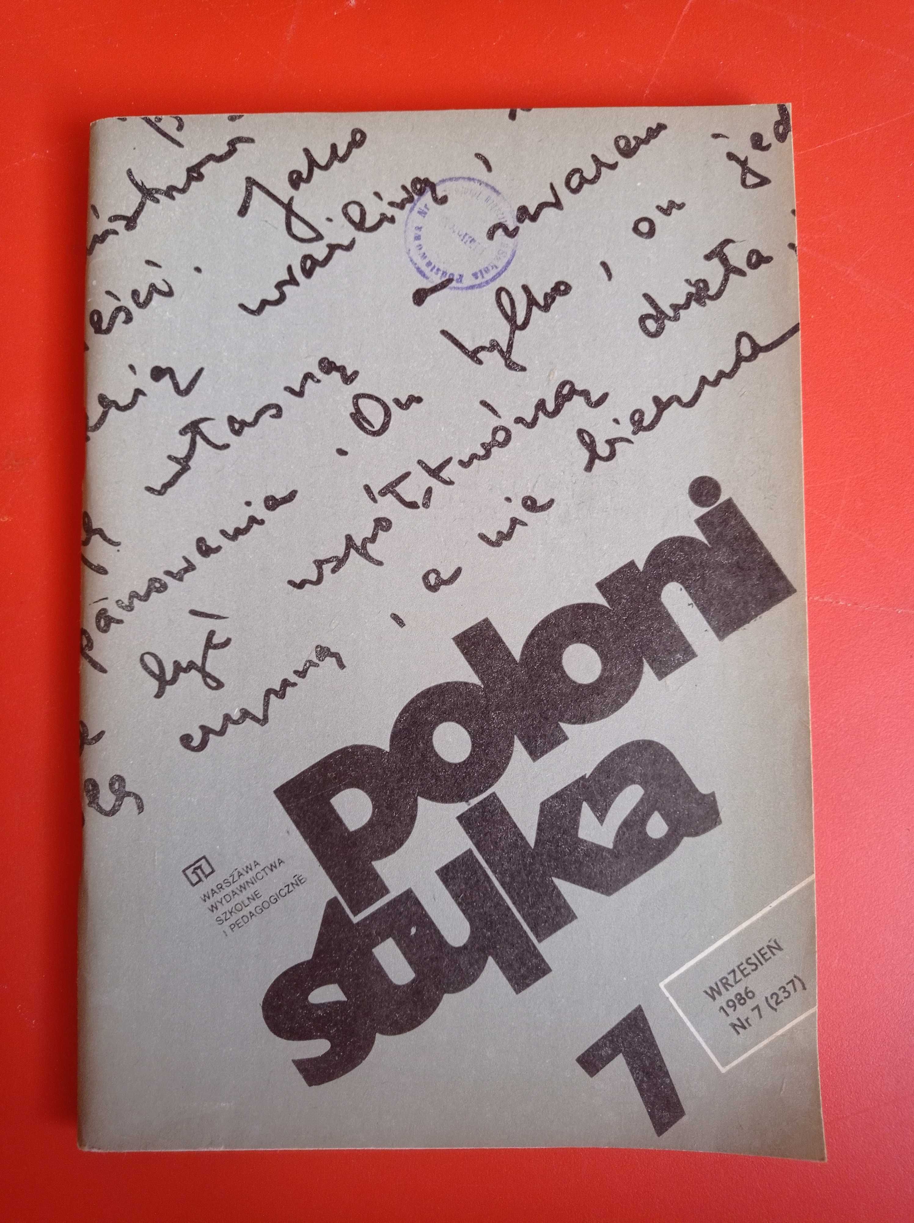 Polonistyka nr 7 (237) wrzesień 1986, WSiP