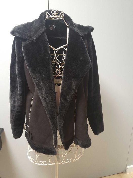Kurtka miś-kożuszek,  BOOHOO, rozm. S-M ; 36-38
