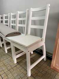 6 cadeiras brancas para mesa de jantar