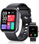 Septoui Smartwatch damski i męski, ekran dotykowy 2,0" czarny