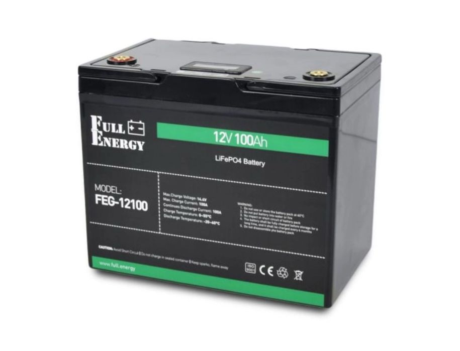 Акумулятор LiFePO4 (літій залізо фосф.) 12В 100А Full Energy FEG-12100