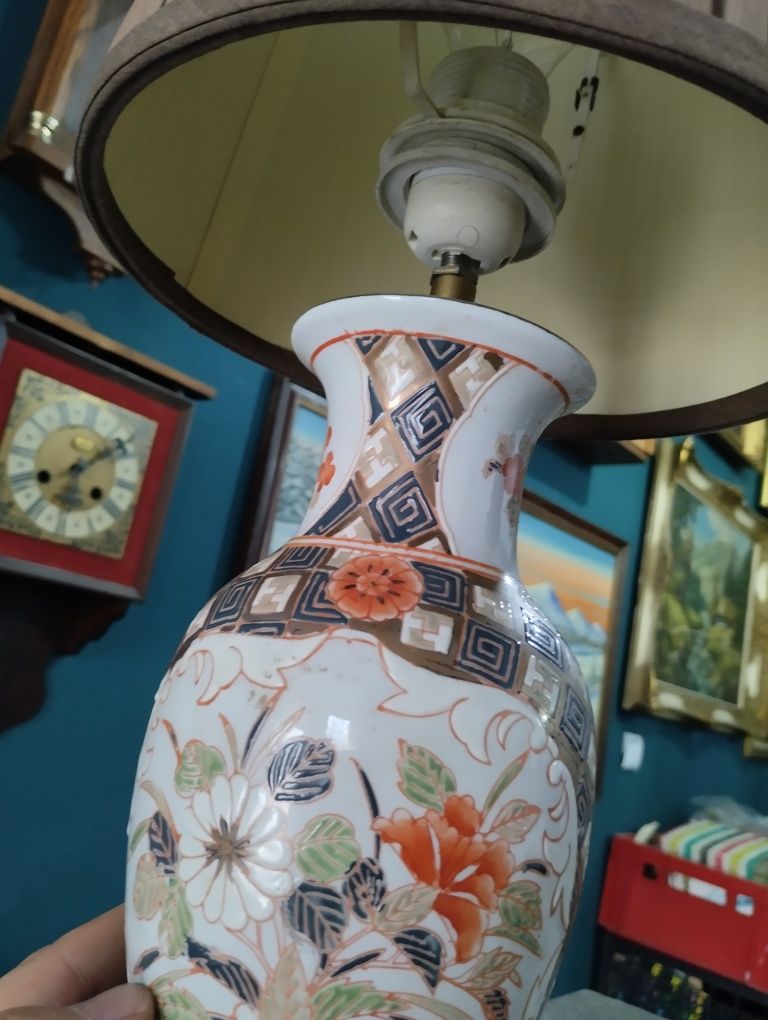 Stara lampa porcelanowa Vintage 57cm