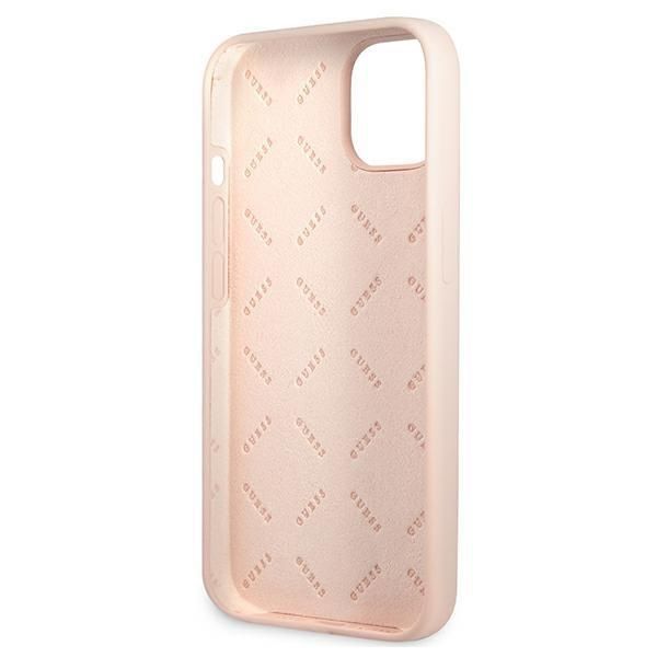 Etui Guess Silicone Triangle do iPhone 13 - Różowy