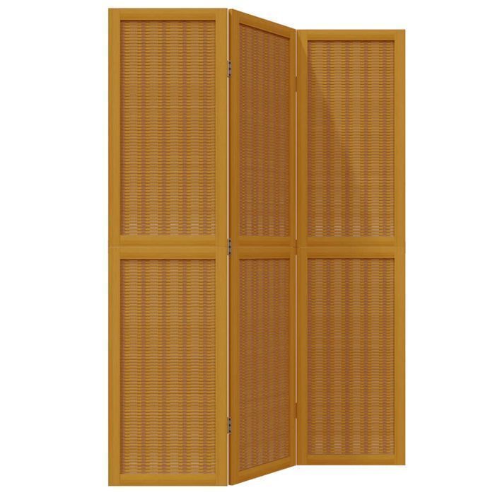 vidaXL Parawan pokojowy, 3-panelowy, lite drewno paulowni