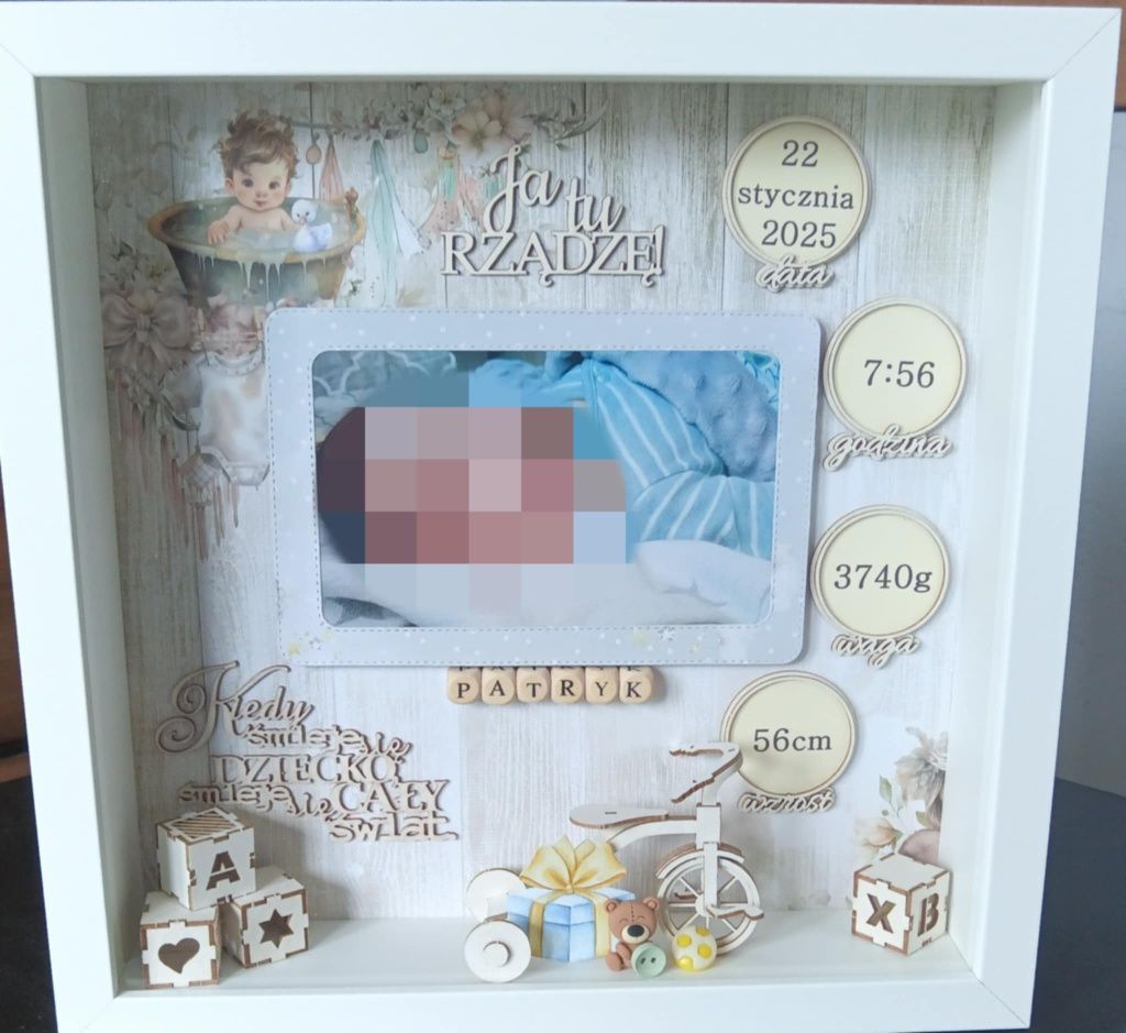 Metryczka w ramce dla dziecka