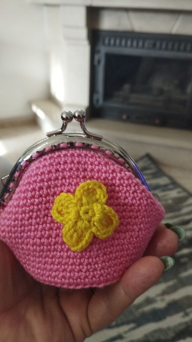 Porta-moedas em Croché com Forro – Feito à Mão