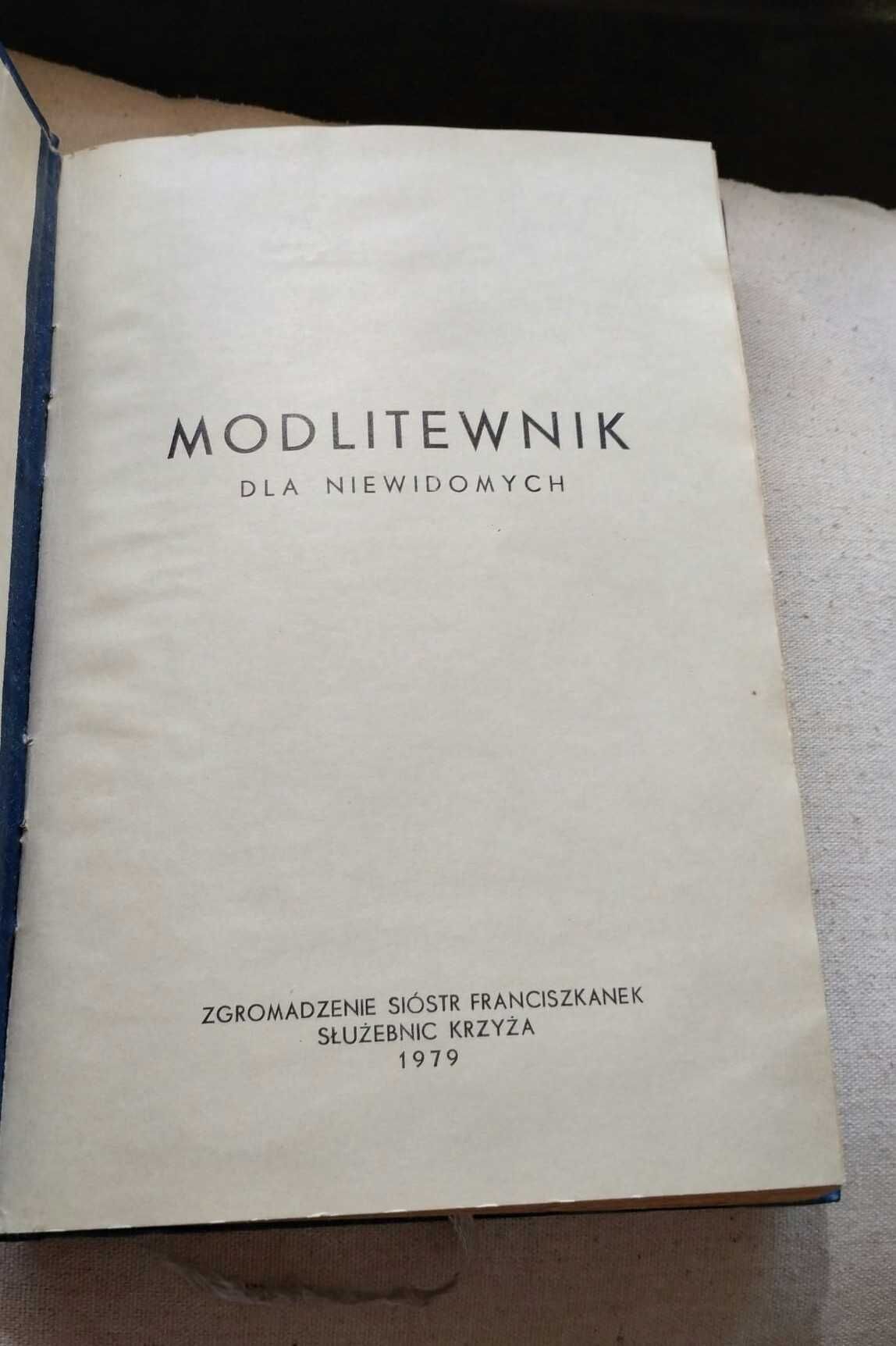 Książka napisana Brajlem, Braill, Modlitewnik dla niewidomych 1979