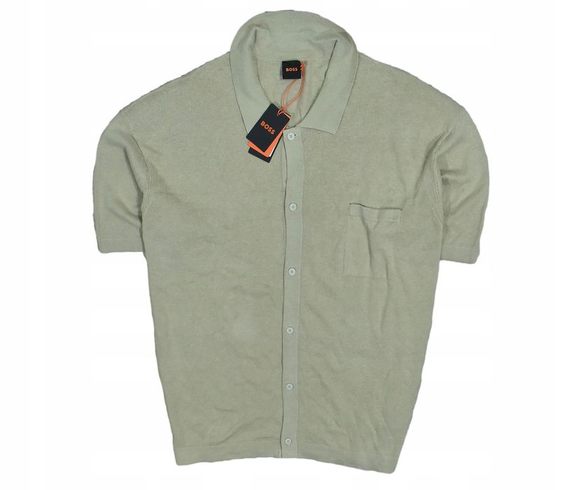 Hugo Boss Kamiccio Bawełniano Lniana Koszula Relaxed Xxl