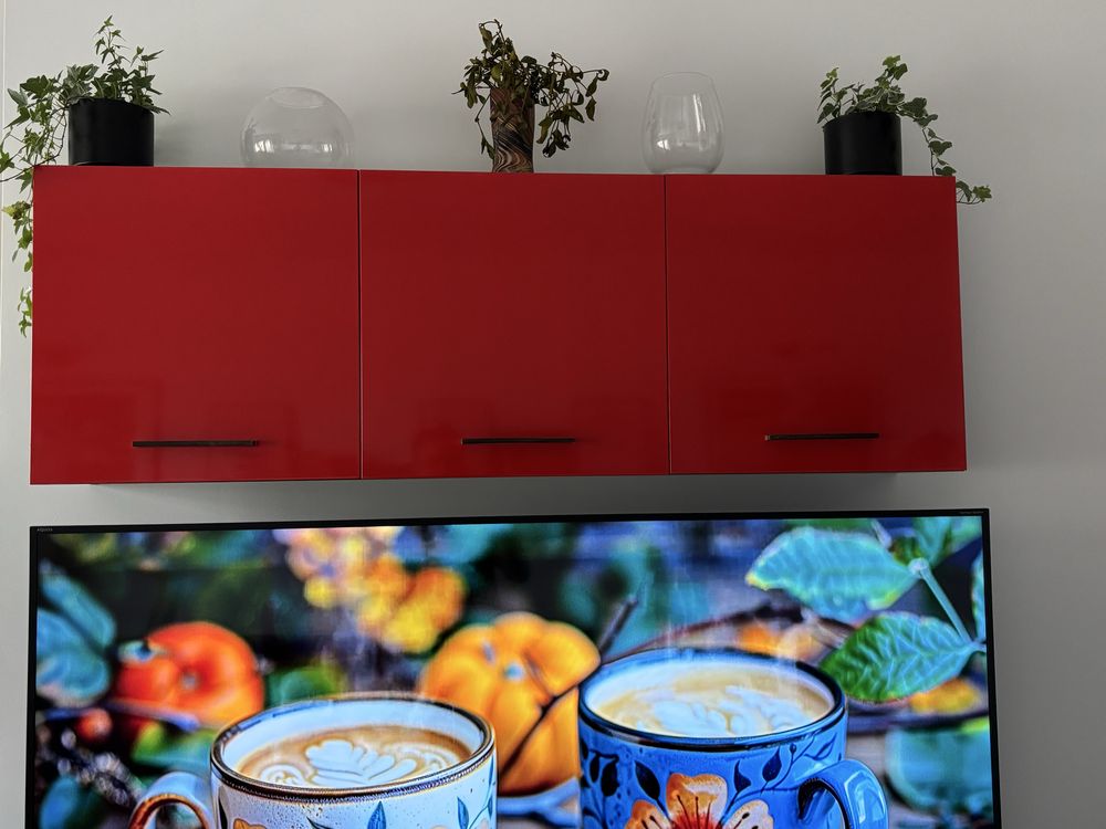 Piekny zestaw- Komoda i szafka BRW reset - Black Red White. Okazja!