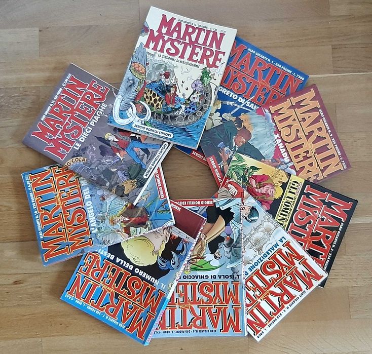 Lote de 9 álbuns do Martin Mystère Gigante, Speciale em italiano